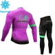 Wielershirt Lange Mouw en Fietsbroek Lang 2017 Astana Pro Team Kind Winter M003