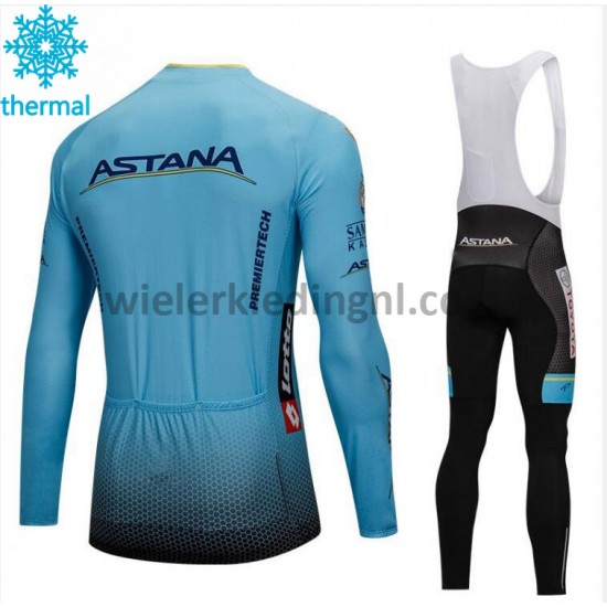 Wielershirt Lange Mouw en Lange Koersbroek 2018 Astana Pro Team Winter M001