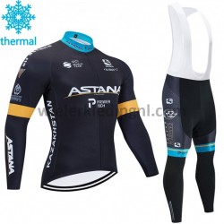 Wielershirt Lange Mouw en Lange Koersbroek 2020 Astana Pro Team Winter M002