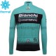 Wielershirt Lange Mouw en Lange Koersbroek 2017 Bianchi Countervail Winter M001
