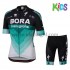 Wielershirt en Kort Fietsbroek 2018 Bora Hansgrohe Kind M001