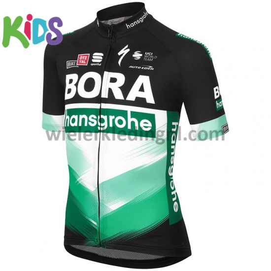 Wielershirt en Kort Fietsbroek 2020 Bora-Hansgrohe Kind M001