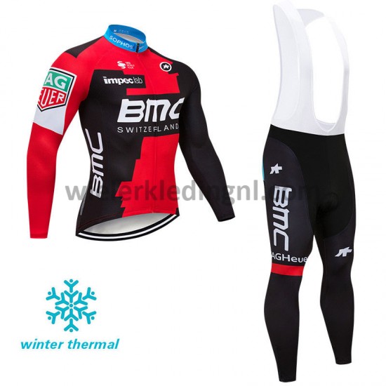 Wielershirt Lange Mouw en Lange Koersbroek 2018 BMC Racing Team Winter M001