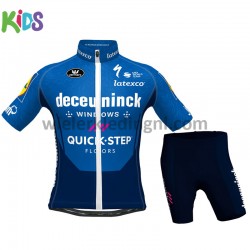 Wielershirt en Kort Fietsbroek 2021 Deceuninck–Quick-Step Kind M001