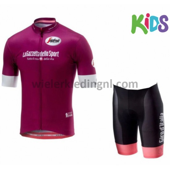 Wielershirt en Kort Fietsbroek 2018 Ronde van Italië Kind M003