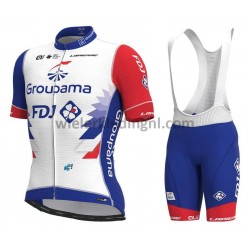Wielershirt en Kort Koersbroek 2021 Groupama-FDJ M001