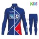 Wielershirt Lange Mouw en Fietsbroek Lang 2017 FDJ Kind M002