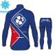 Wielershirt Lange Mouw en Fietsbroek Lang 2017 FDJ Kind Winter M002