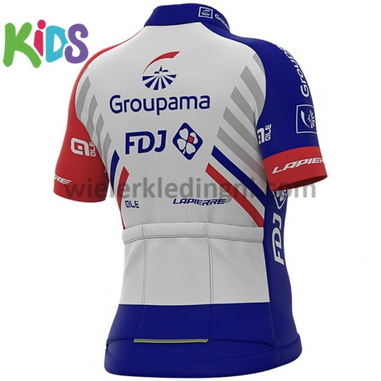 Wielershirt en Kort Fietsbroek 2020 Groupama–FDJ Kind M001
