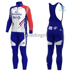 Wielershirt Lange Mouw en Lange Koersbroek 2020 Groupama–FDJ Winter M001