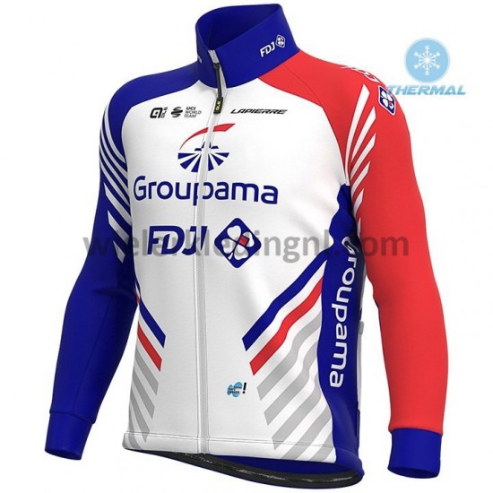 Wielershirt Lange Mouw en Lange Koersbroek 2020 Groupama–FDJ Winter M001