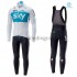 Wielershirt Lange Mouw en Lange Koersbroek 2018 Team Sky Winter M001