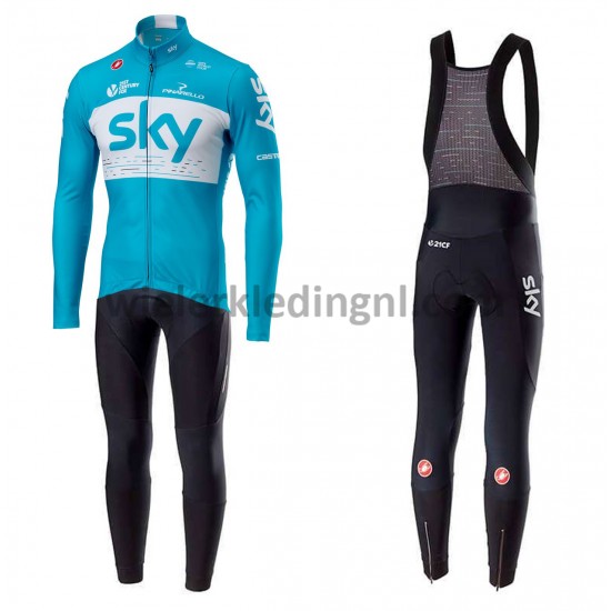 Wielershirt Lange Mouw en Lange Koersbroek 2018 Team Sky M002