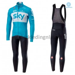 Wielershirt Lange Mouw en Lange Koersbroek 2018 Team Sky Winter M002