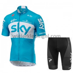 Wielershirt en Kort Fietsbroek 2018 Team Sky M002