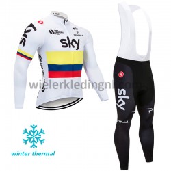 Wielershirt Lange Mouw en Lange Koersbroek 2018 Team Sky Winter M003