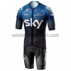 Wielershirt en Kort Koersbroek 2019 Team Sky M001
