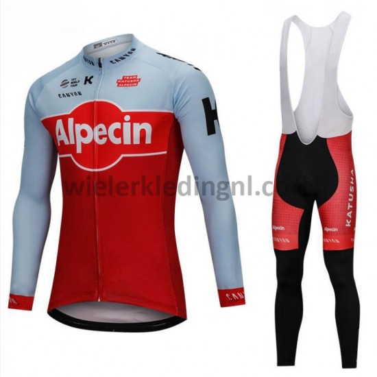 Wielershirt Lange Mouw en Lange Koersbroek 2018 Team Katusha Alpecin M001