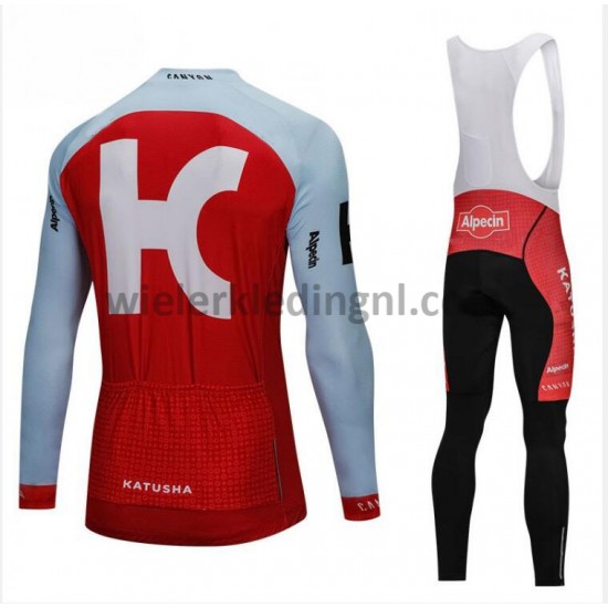 Wielershirt Lange Mouw en Lange Koersbroek 2018 Team Katusha Alpecin M001