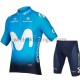 Wielershirt en Kort Fietsbroek 2018 Movistar Team M001