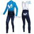 Wielershirt Lange Mouw en Lange Koersbroek 2019 Movistar Team Winter M001