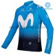 Wielershirt Lange Mouw en Lange Koersbroek 2019 Movistar Team Winter M001