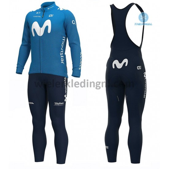Wielershirt Lange Mouw en Lange Koersbroek 2020 Movistar Team Winter M001 Wielershirt Lange Mouw en Lange Koersbroek 2020 Movistar Team Winter M001