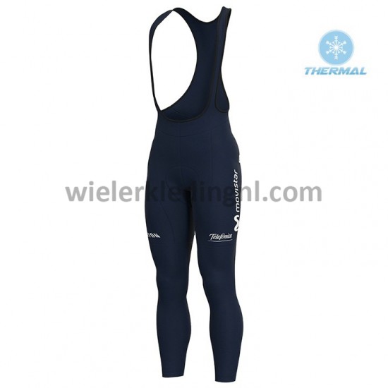 Wielershirt Lange Mouw en Lange Koersbroek 2020 Movistar Team Winter M001