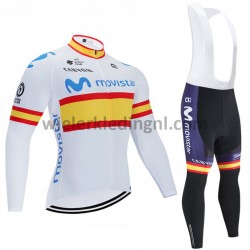 Wielershirt Lange Mouw en Lange Koersbroek 2020 Movistar Team M002