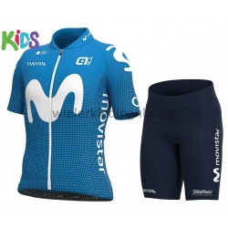 Wielershirt en Kort Fietsbroek 2021 Movistar Team Kind M001