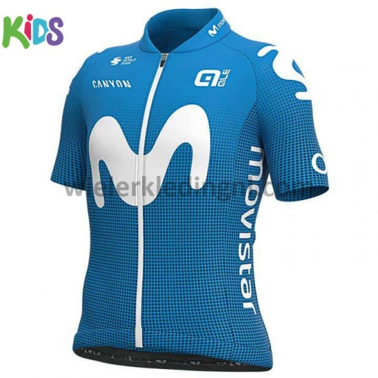 Wielershirt en Kort Fietsbroek 2021 Movistar Team Kind M001