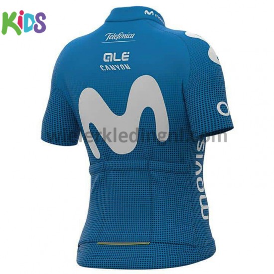 Wielershirt en Kort Fietsbroek 2021 Movistar Team Kind M001