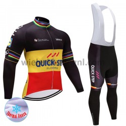 Wielershirt Lange Mouw en Lange Koersbroek 2017 Quick-Step Floors Winter M002