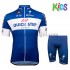 Wielershirt en Kort Fietsbroek 2018 Quick Step Floors Kind M001