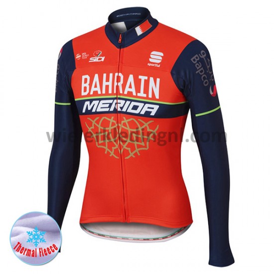 Wielershirt 2017 Bahrain Merida Winter M001
