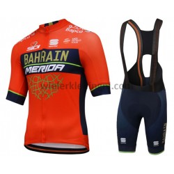 Wielershirt en Kort Koersbroek 2018 Bahrain Merida M001