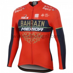 Lange Mouw Wielershirt 2018 Bahrain Merida M001