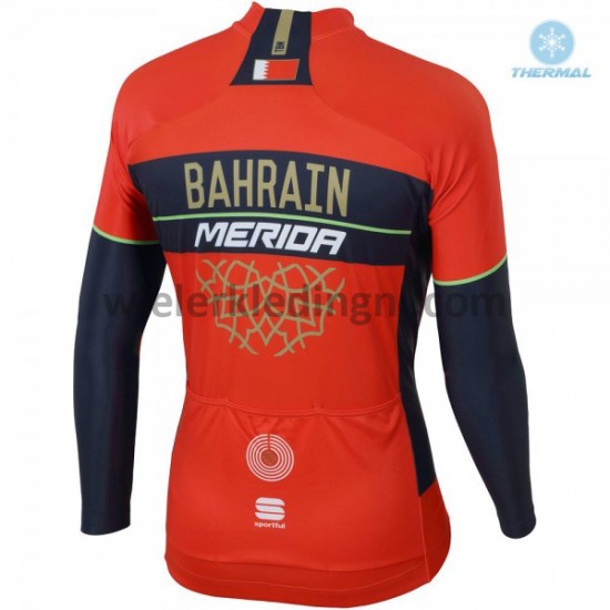 Wielershirt 2018 Bahrain Merida Winter M001