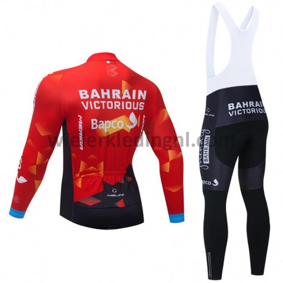 Wielershirt Lange Mouw en Lange Koersbroek 2021 Team Bahrain Victorious M001