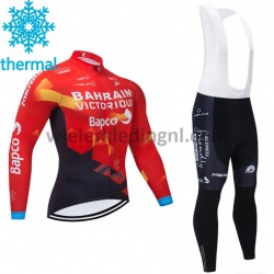 Wielershirt Lange Mouw en Lange Koersbroek 2021 Team Bahrain Victorious Winter M001