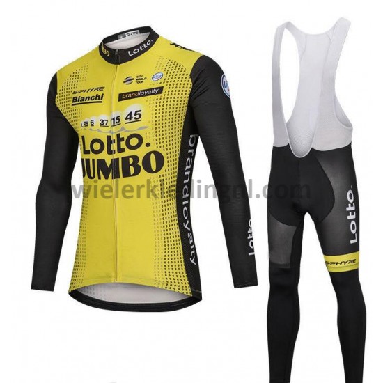 Wielershirt Lange Mouw en Lange Koersbroek 2018 LottoNL-Jumbo M001
