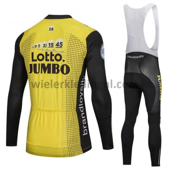 Wielershirt Lange Mouw en Lange Koersbroek 2018 LottoNL-Jumbo M001