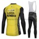 Wielershirt Lange Mouw en Lange Koersbroek 2018 LottoNL-Jumbo M001