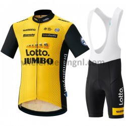 Wielershirt en Kort Koersbroek 2018 LottoNL-Jumbo M001