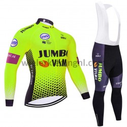 Wielershirt Lange Mouw en Lange Koersbroek 2019 Team Jumbo–Visma M002
