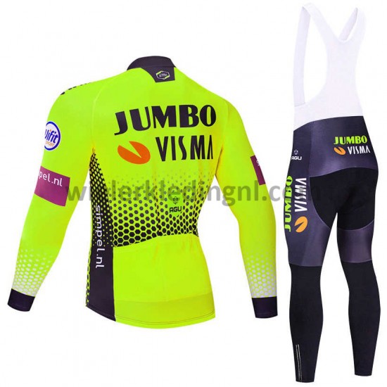 Wielershirt Lange Mouw en Lange Koersbroek 2019 Team Jumbo–Visma M002