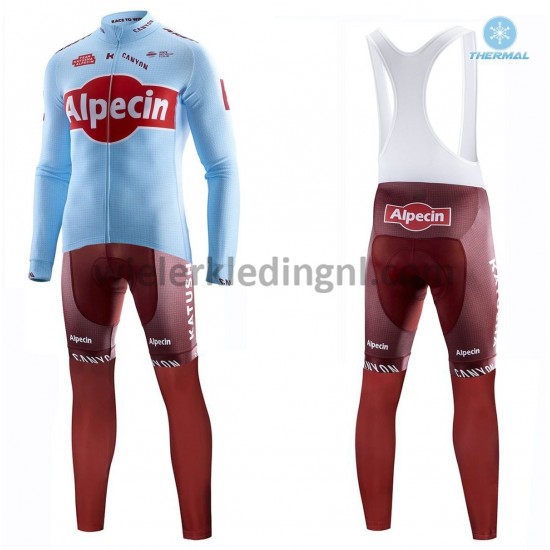 Wielershirt Lange Mouw en Lange Koersbroek 2019 Team Katusha Alpecin Winter M001