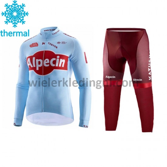Wielershirt Lange Mouw en Fietsbroek Lang 2019 Team Katusha Alpecin Winter M001 Wielershirt Lange Mouw en Fietsbroek Lang 2019 Team Katusha Alpecin Winter M001