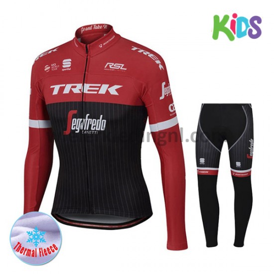 Wielershirt Lange Mouw en Fietsbroek Lang 2017 Trek-Segafredo Kind Winter M001 Wielershirt Lange Mouw en Fietsbroek Lang 2017 Trek-Segafredo Kind Winter M001
