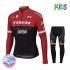 Wielershirt Lange Mouw en Fietsbroek Lang 2017 Trek-Segafredo Kind Winter M001